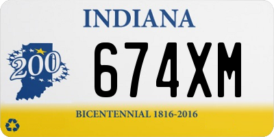 IN license plate 674XM