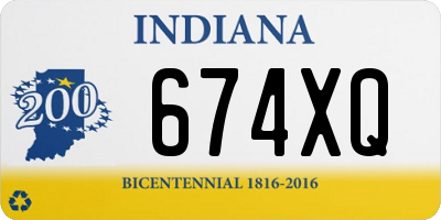 IN license plate 674XQ