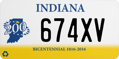 IN license plate 674XV