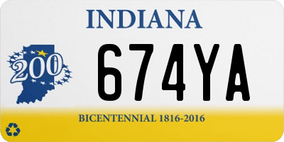 IN license plate 674YA