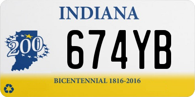 IN license plate 674YB