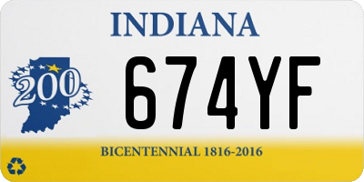 IN license plate 674YF