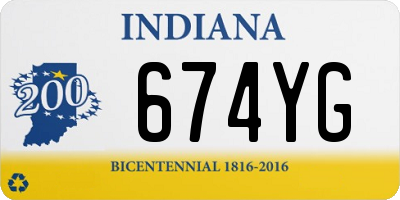 IN license plate 674YG