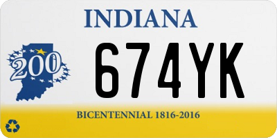 IN license plate 674YK