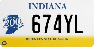 IN license plate 674YL