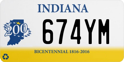IN license plate 674YM