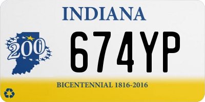 IN license plate 674YP