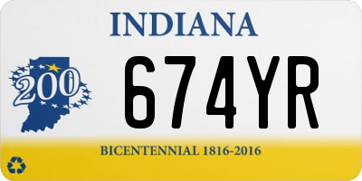 IN license plate 674YR