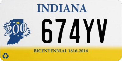 IN license plate 674YV