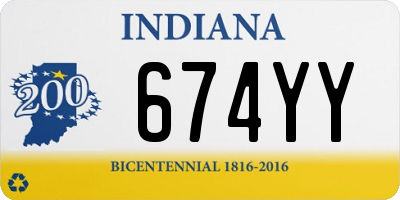 IN license plate 674YY