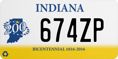 IN license plate 674ZP