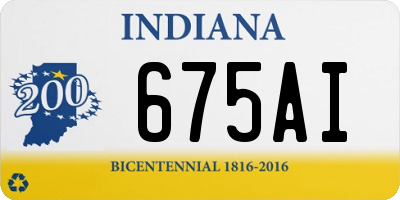 IN license plate 675AI