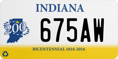 IN license plate 675AW