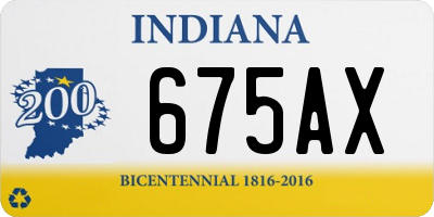 IN license plate 675AX