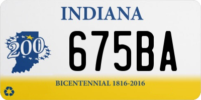 IN license plate 675BA