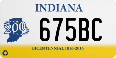 IN license plate 675BC