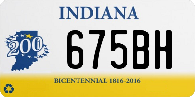 IN license plate 675BH