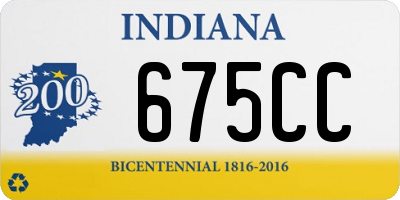 IN license plate 675CC