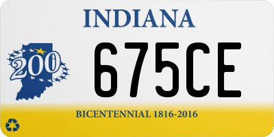 IN license plate 675CE