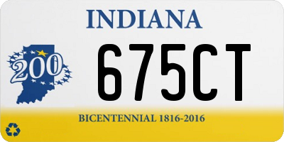 IN license plate 675CT