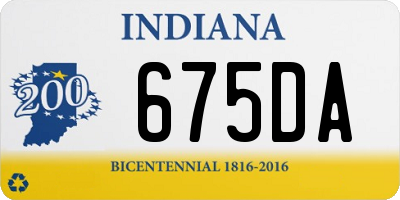 IN license plate 675DA