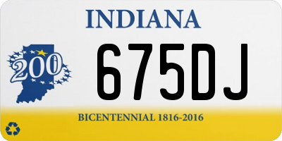 IN license plate 675DJ