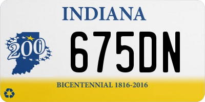 IN license plate 675DN