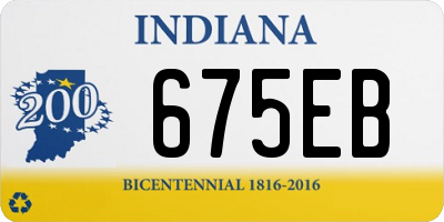 IN license plate 675EB