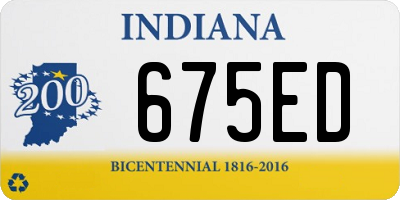 IN license plate 675ED