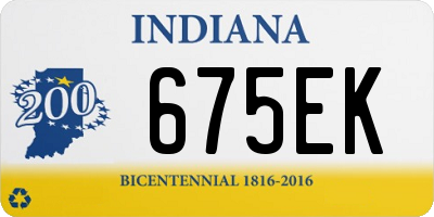 IN license plate 675EK