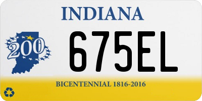 IN license plate 675EL