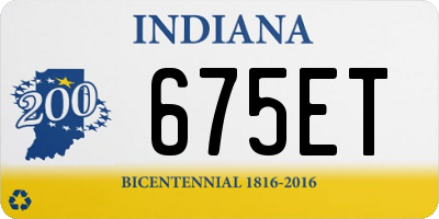 IN license plate 675ET