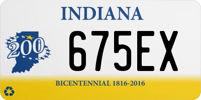 IN license plate 675EX