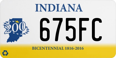 IN license plate 675FC