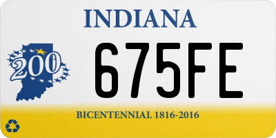 IN license plate 675FE