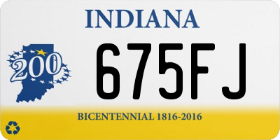 IN license plate 675FJ