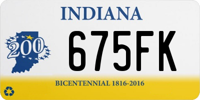 IN license plate 675FK