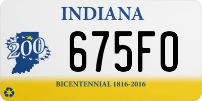 IN license plate 675FO