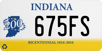 IN license plate 675FS