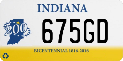 IN license plate 675GD