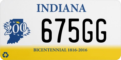 IN license plate 675GG