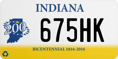 IN license plate 675HK