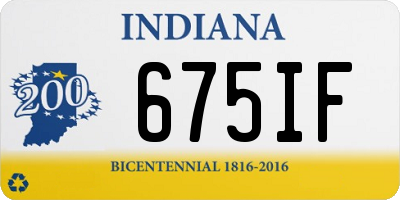IN license plate 675IF