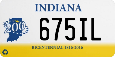 IN license plate 675IL