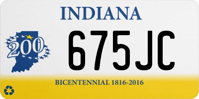 IN license plate 675JC