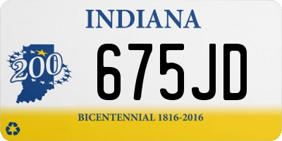 IN license plate 675JD