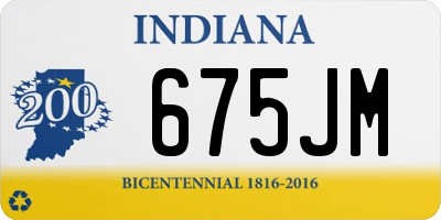 IN license plate 675JM