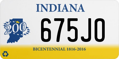 IN license plate 675JO