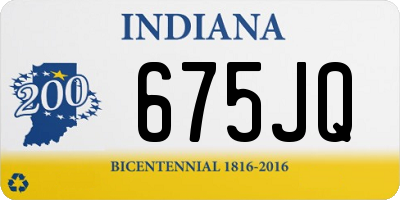 IN license plate 675JQ