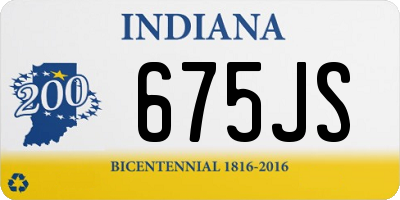 IN license plate 675JS